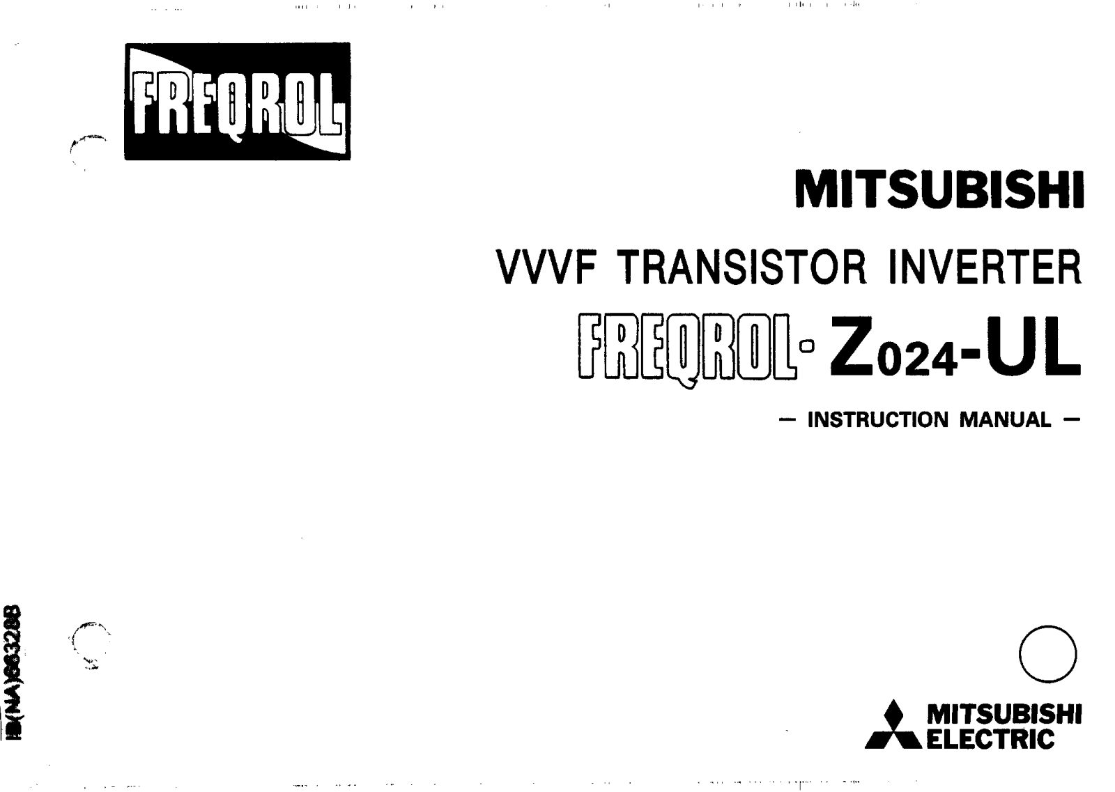 mitsubishi FR-Z024 UL Instruction Manual