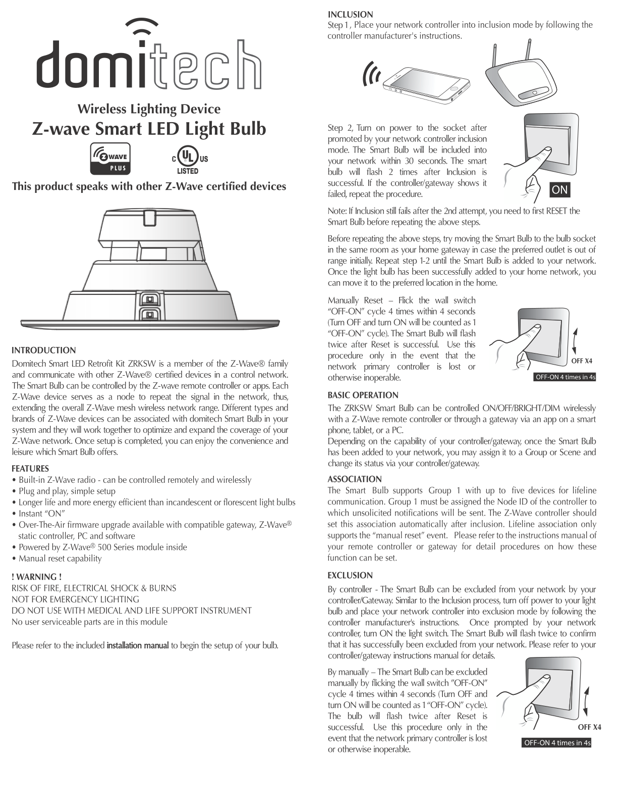 DOMITECH ZRKSW User Manual