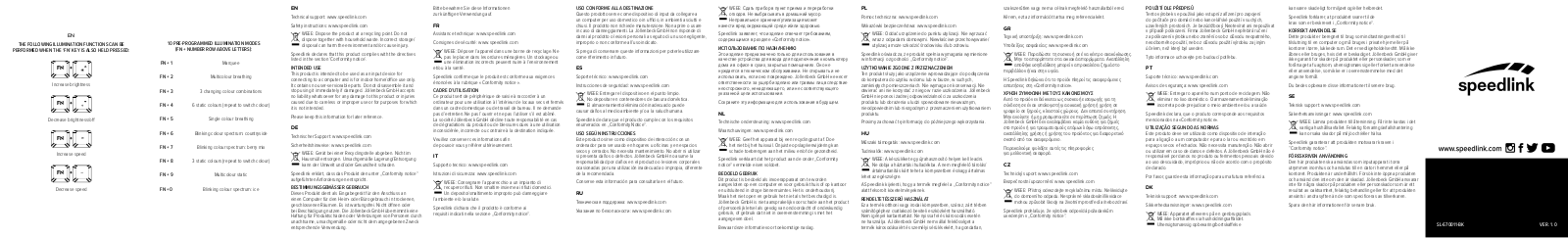 Speedlink SL-670011-BK operation manual