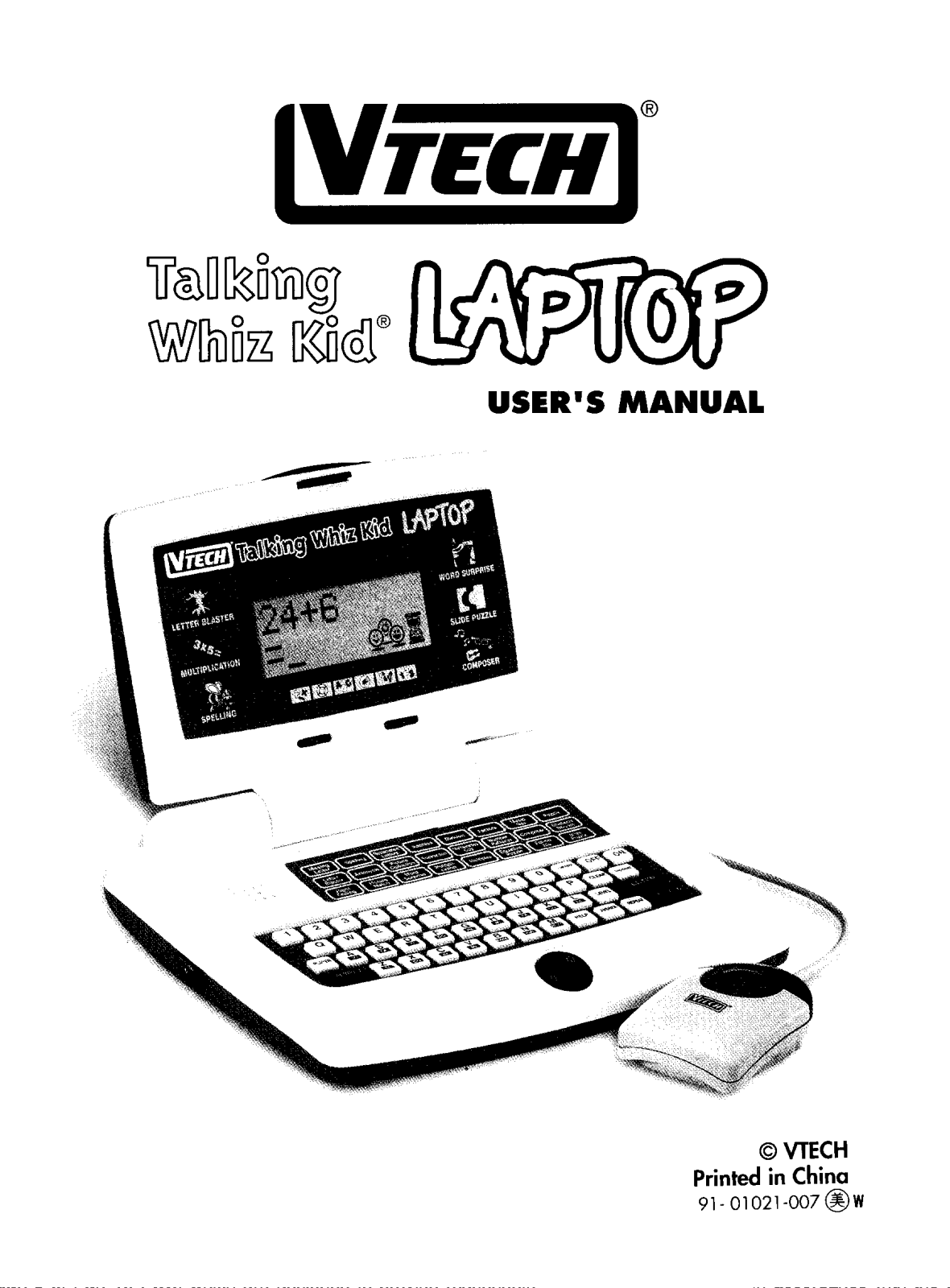 VTech TALKINGWHIZKID LAPTOP User Manual