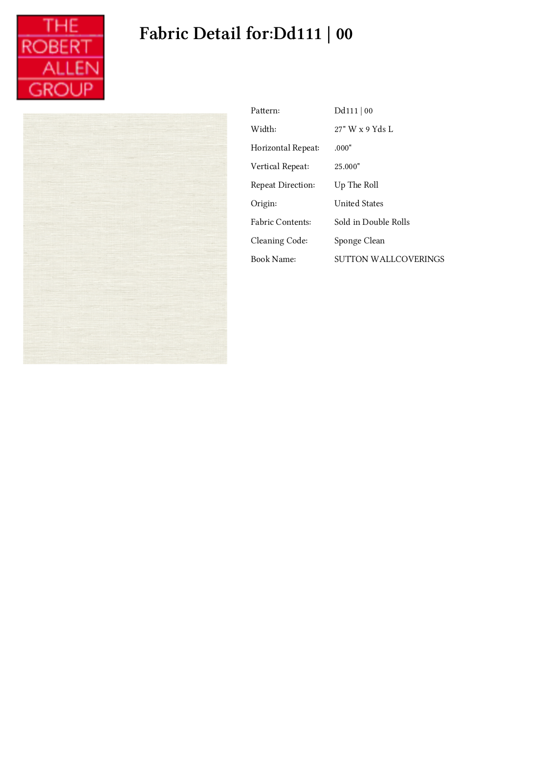 Robert Allen W004264099 Specifications - ManualMachine.com