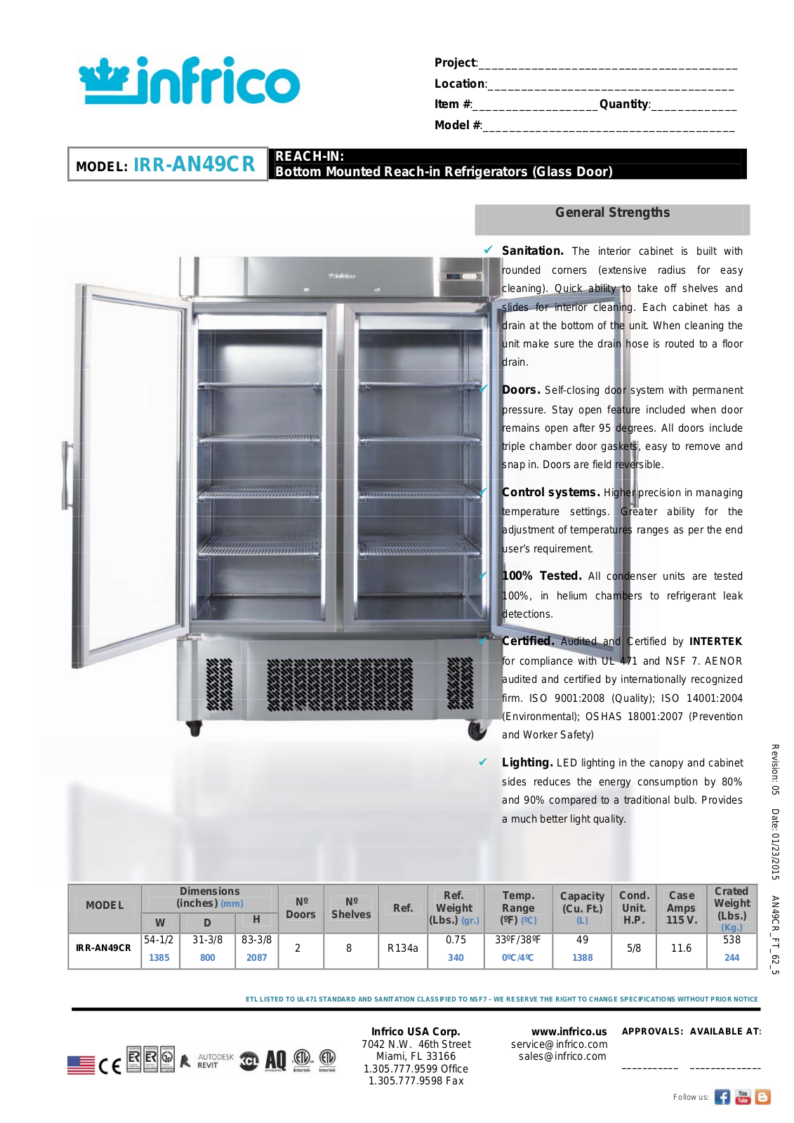 Infrico IRR-AN49CR User Manual