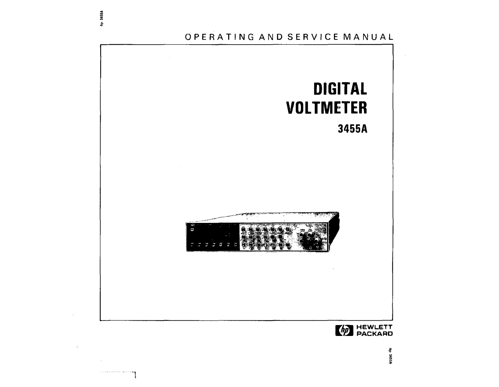 HP 3455A Service manual