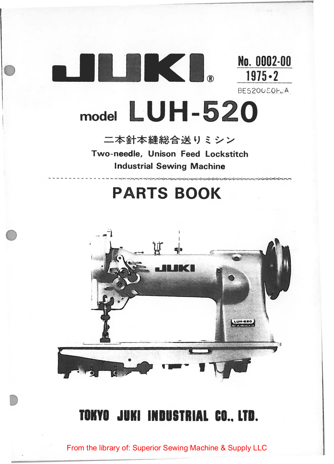 Juki LUH-520 Manual