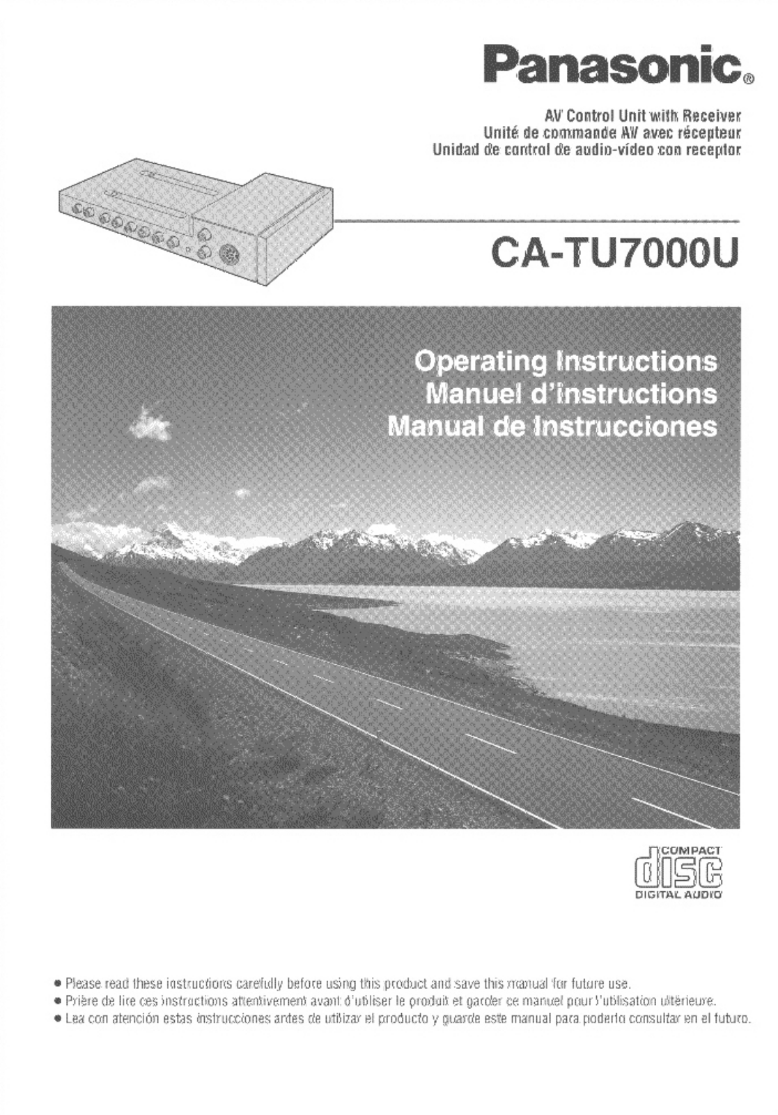 Panasonic ca-tu7000u Operation Manual