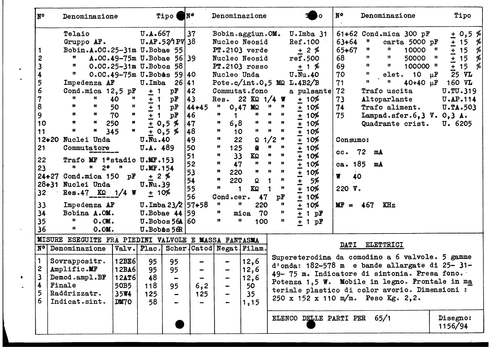 Unda Radio 65 schematic