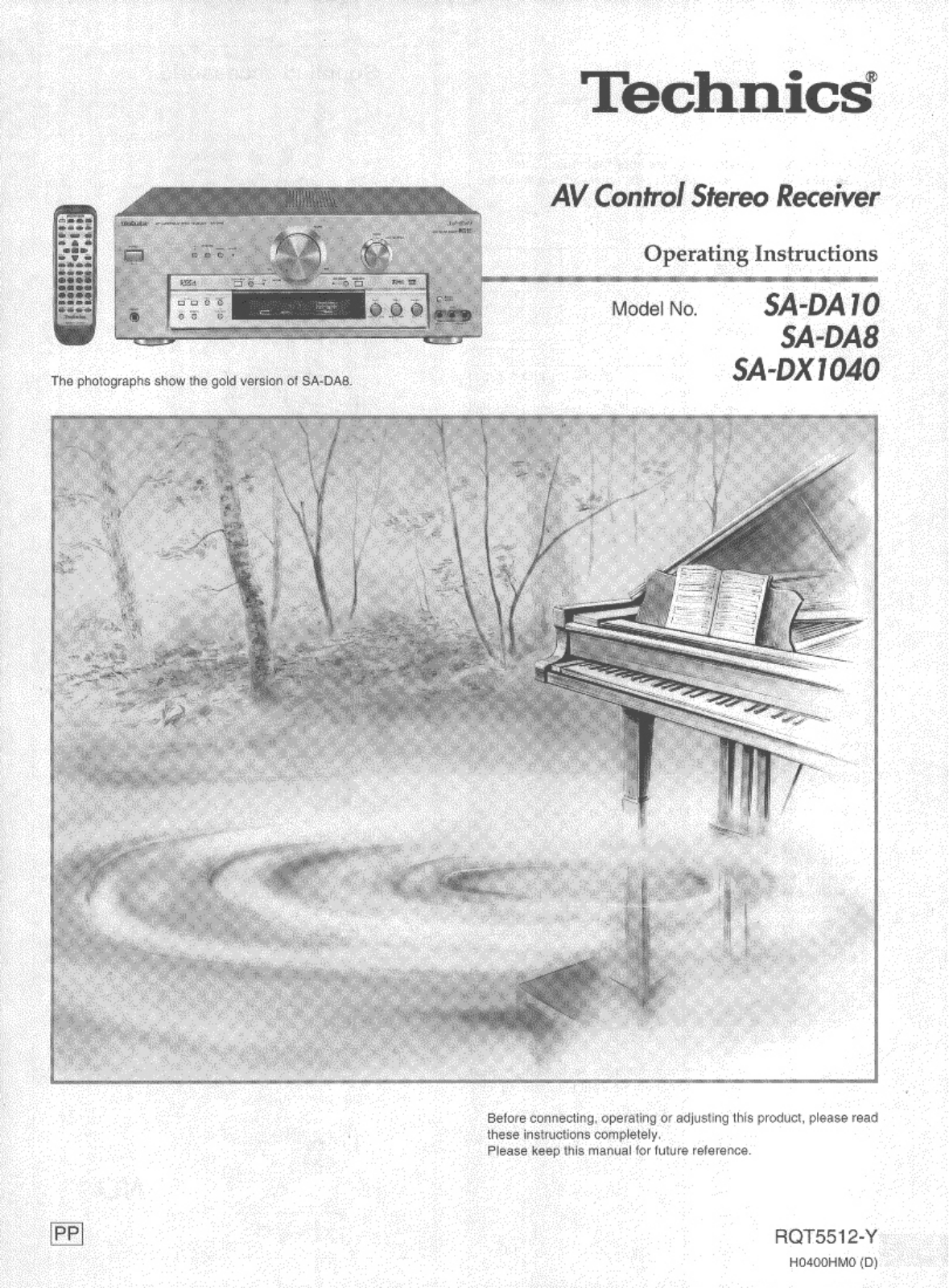 Technics SA-DA10N, SA-DA8N, SA-DX1040 User Manual