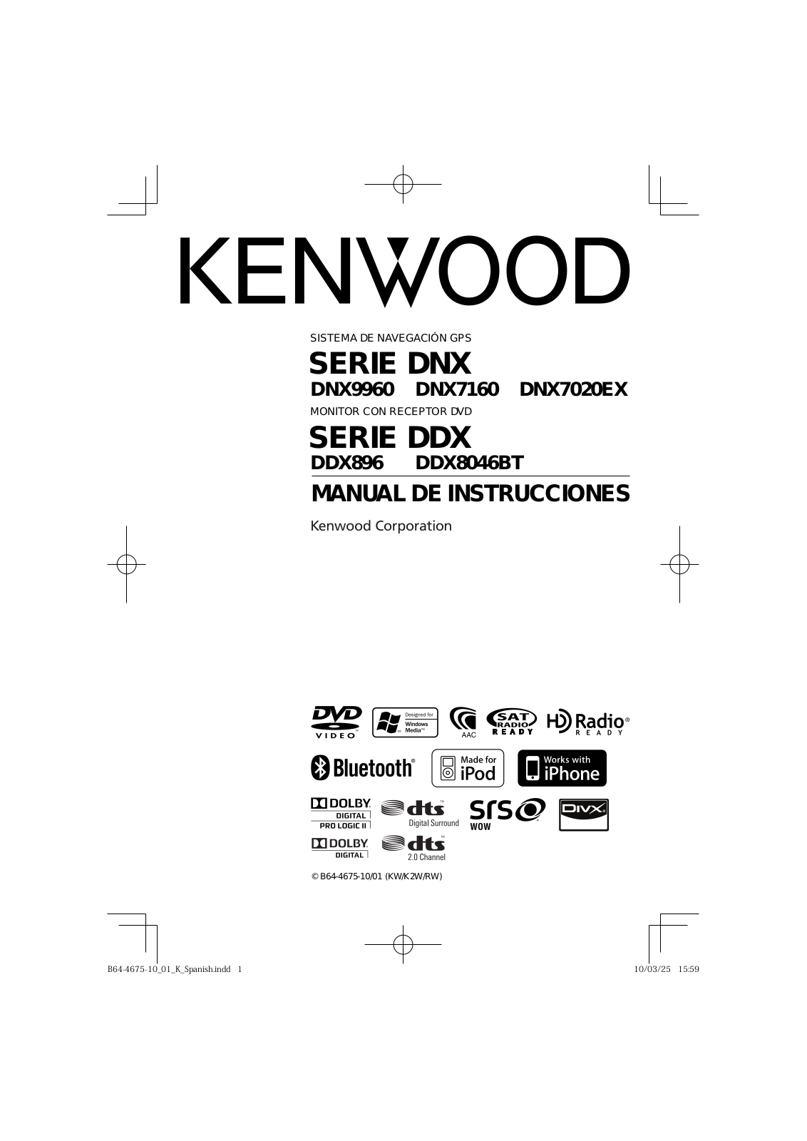 Kenwood DDX8046BT, DNX7020EX User Manual