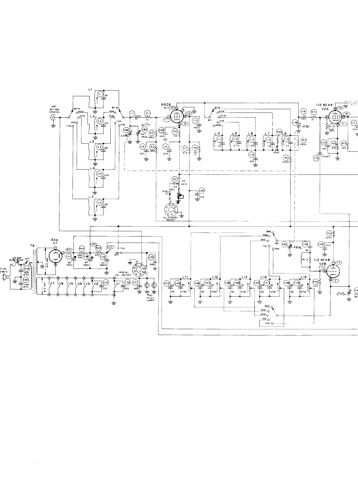 Heath Company HR-10-B Schematic