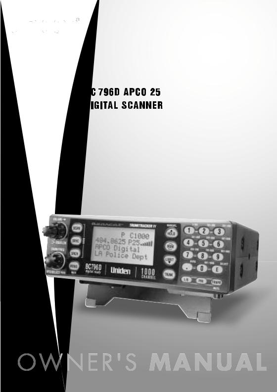 Uniden APCO 25, BC796D User Manual