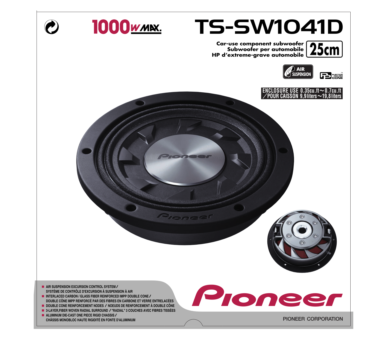 Pioneer TS-SW1041D User Manual