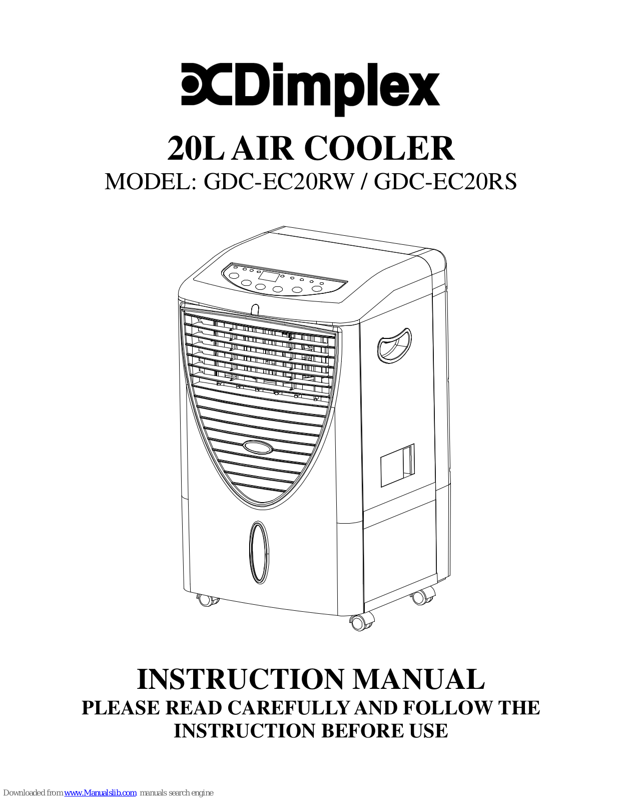 Dimplex GDC-EC20RW, GDC-EC20RS Instruction Manual