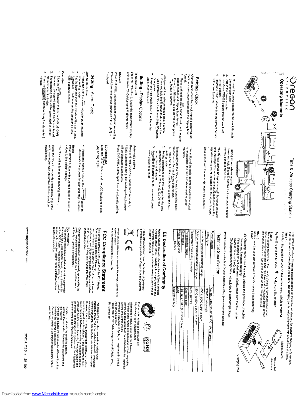 Oregon Scientific QW201_QSG, QW201_217 User Manual