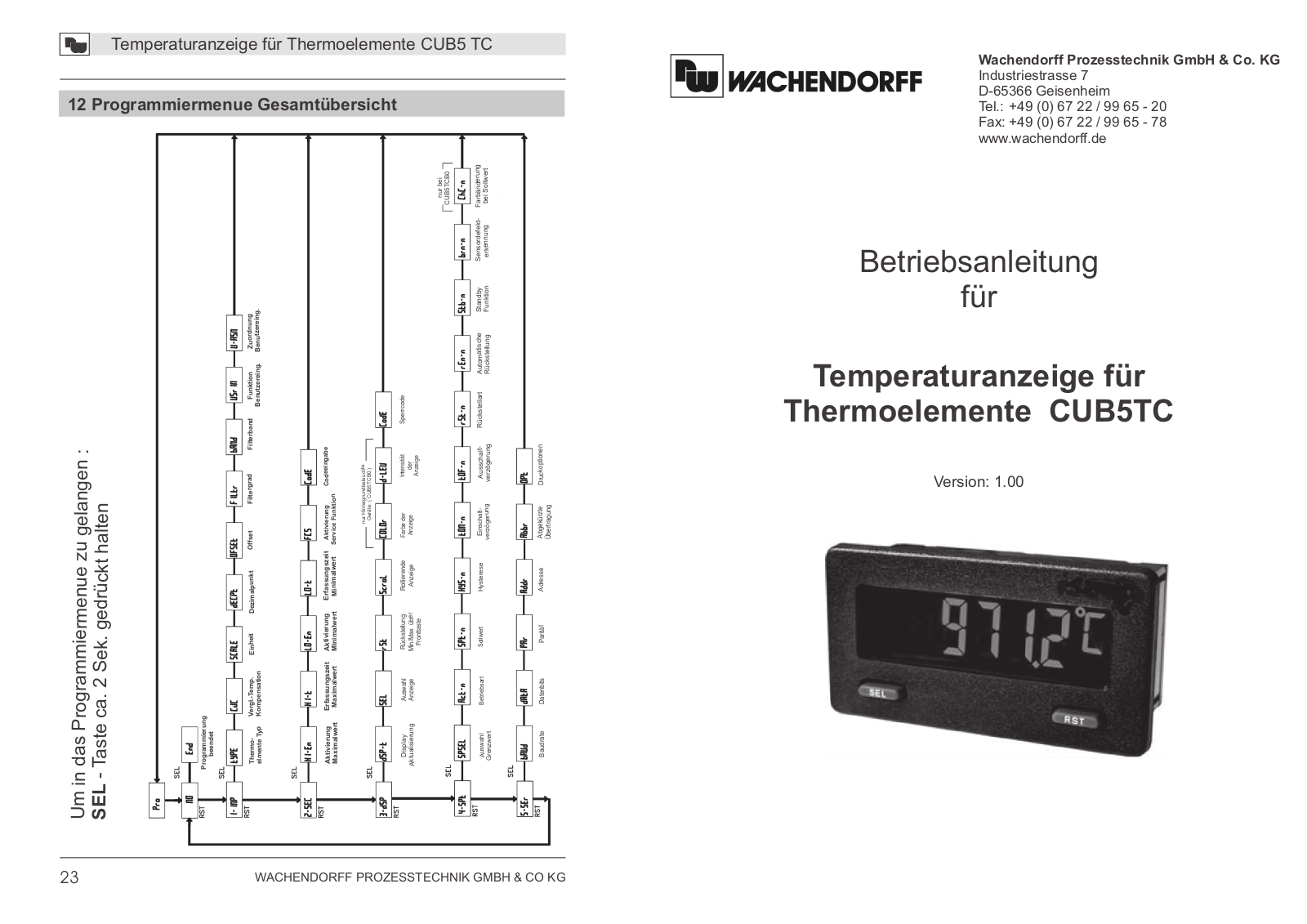 Wachendorff CUB5TC User guide