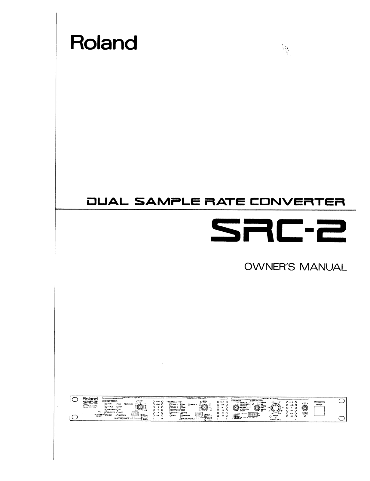 Roland SRC 2 Service Manual