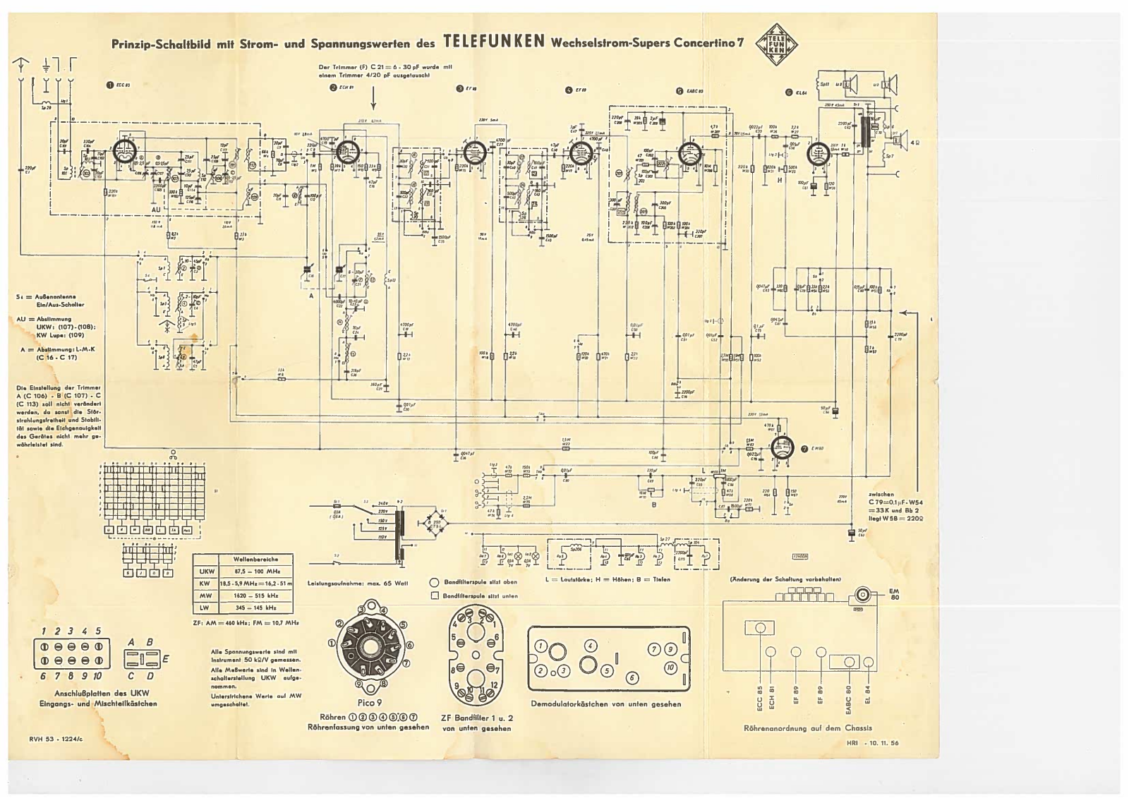 Telefunken Concertino 7 Schematic