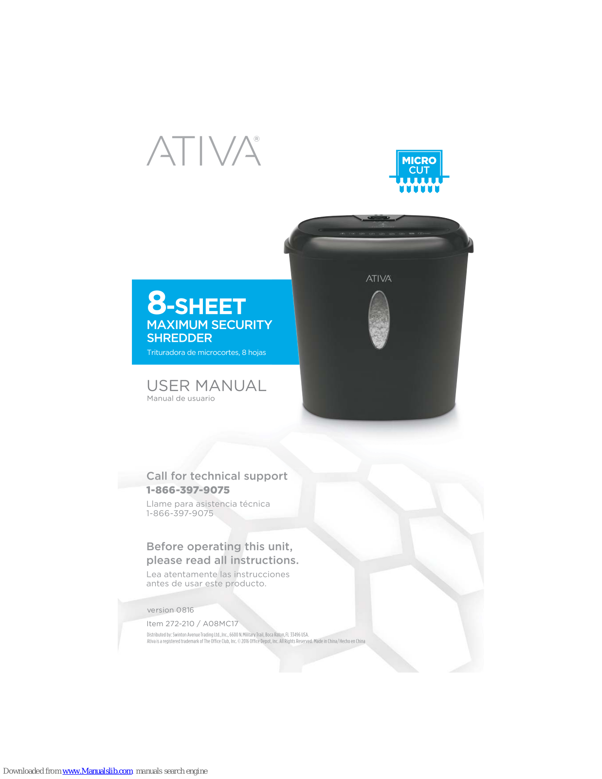 Ativa 272-210, ODM81B User Manual