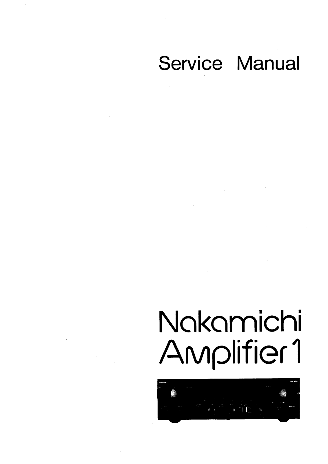 Nakamichi Amplifier 1 Service manual