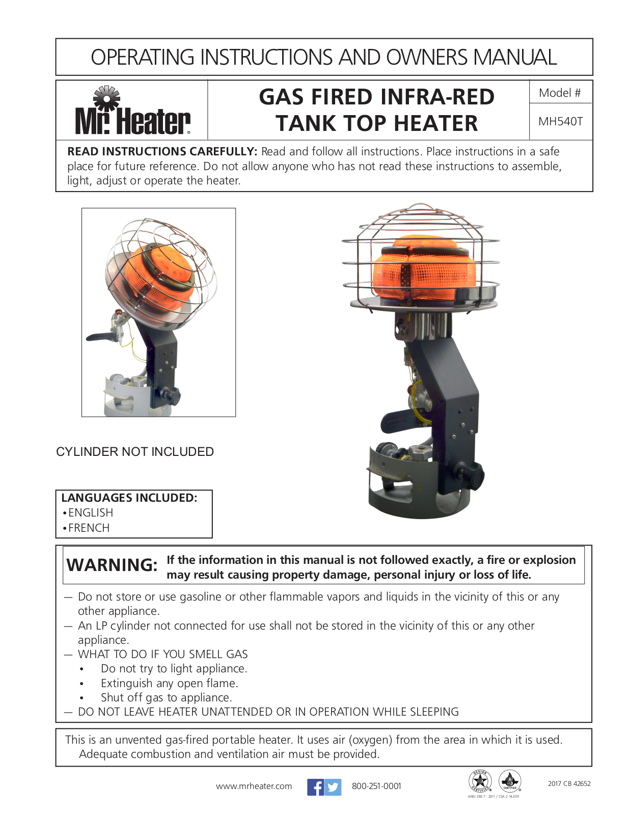 Mr.Heater 246087 User Manual