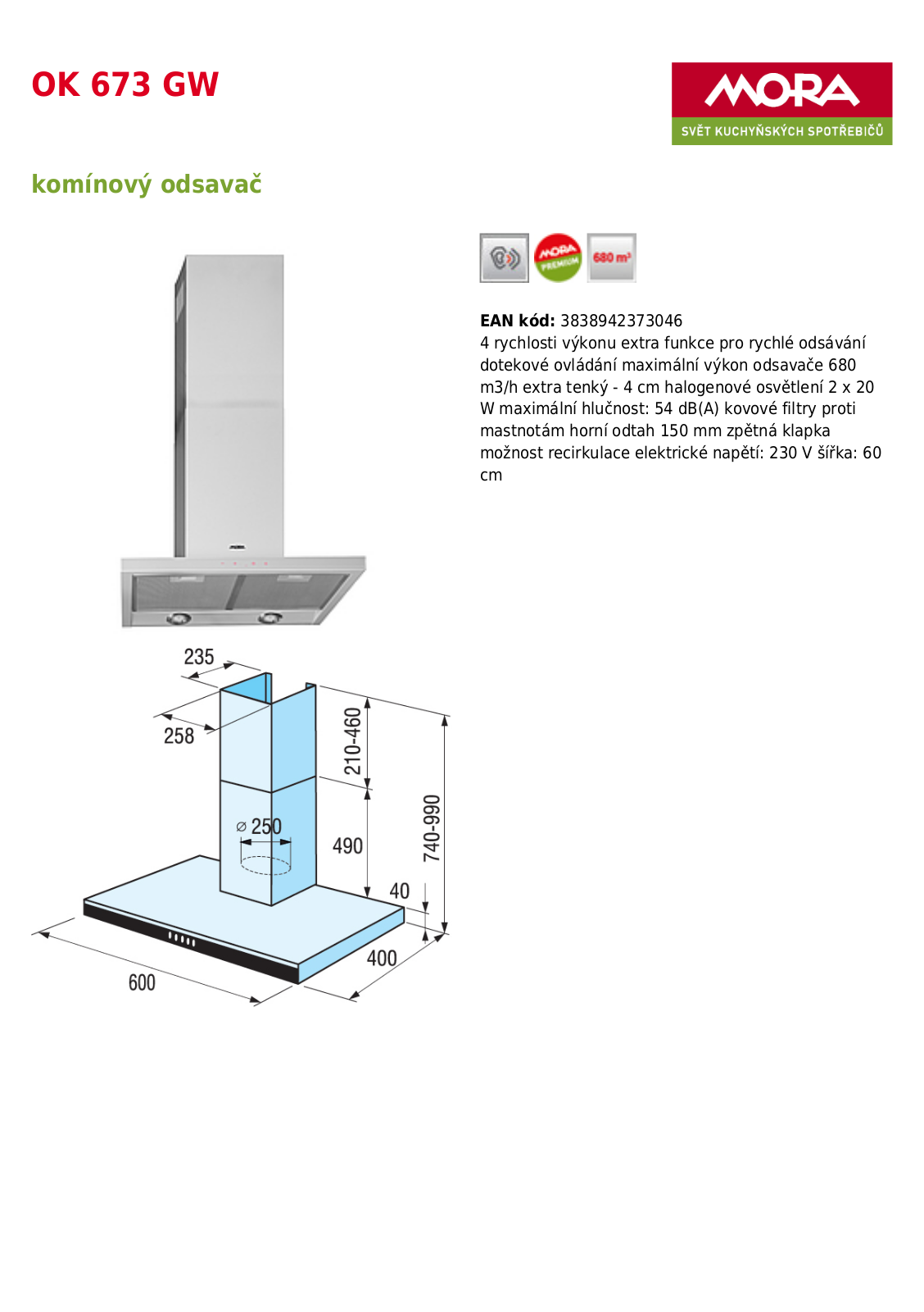 Mora OK 673 GW User Manual