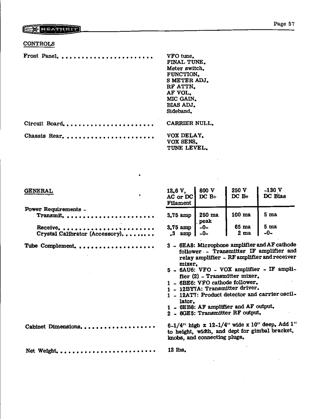 HEATHKIT HW-22a User Manual (PAGE 57)