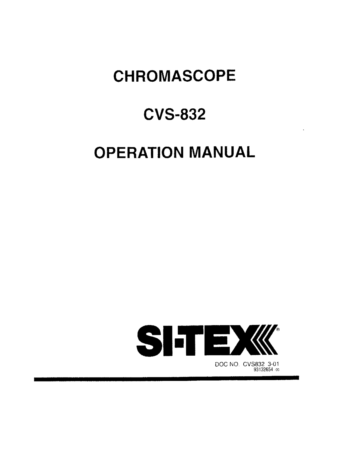 Si-tex CVS-832 User's Manual