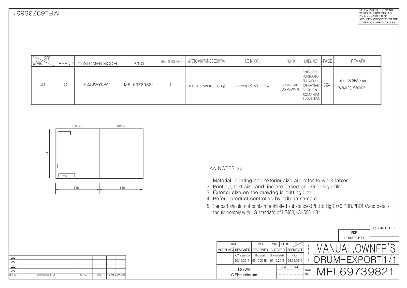 LG F2J6WY0W User Guide