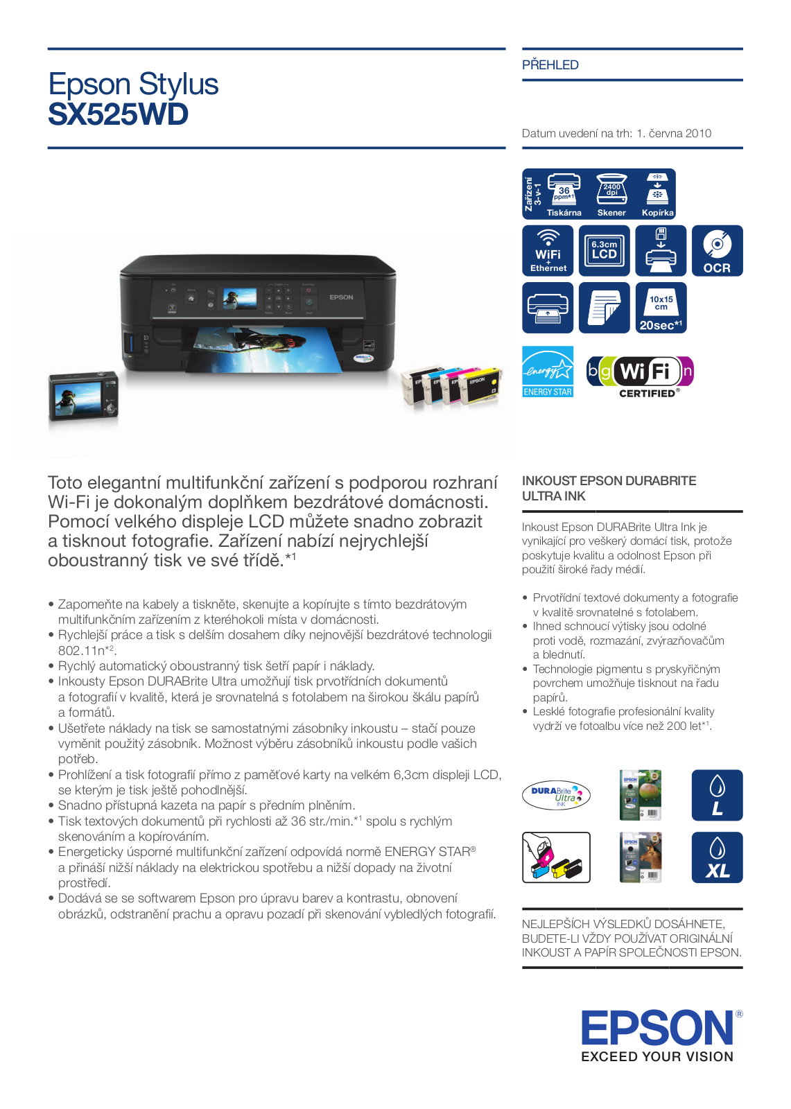 Epson Stylus SX525WD User Manual