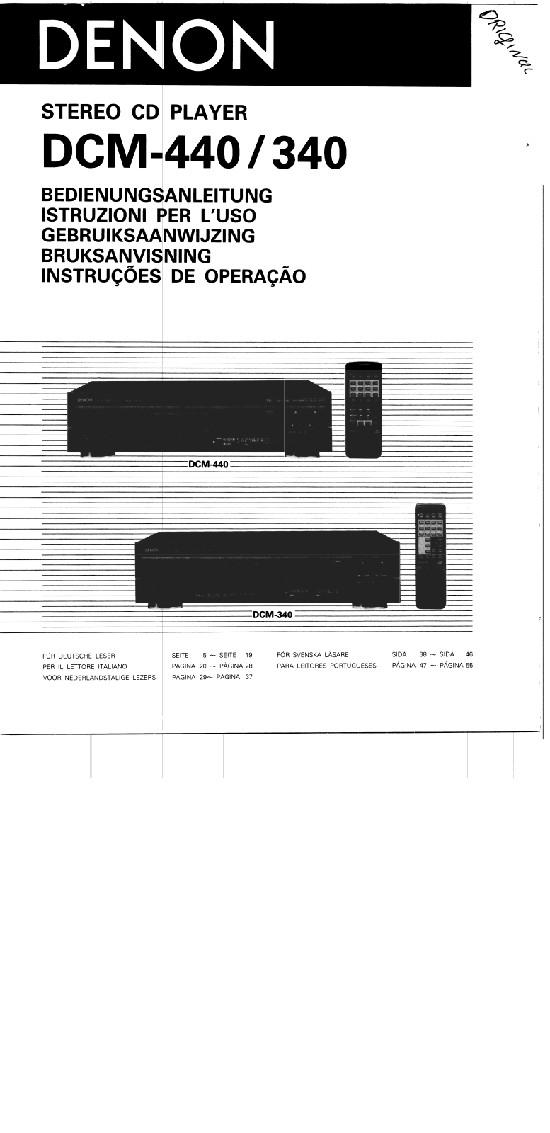 Denon DCM-440, DCM-340 Owner's Manual