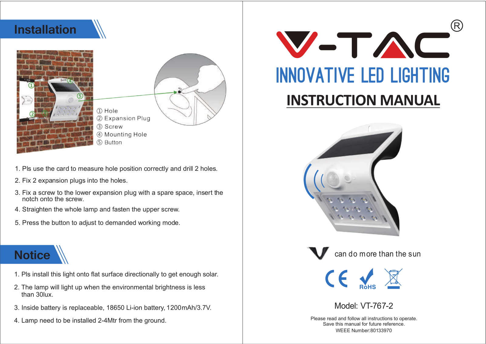 V-TAC VT-8276 Instructions - ManualMachine.com