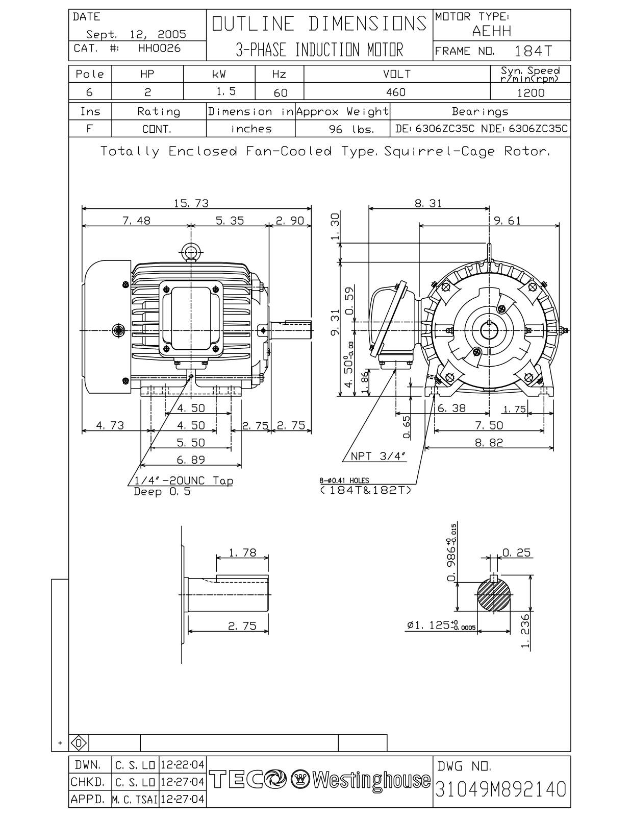 Teco HH0026 Reference Drawing