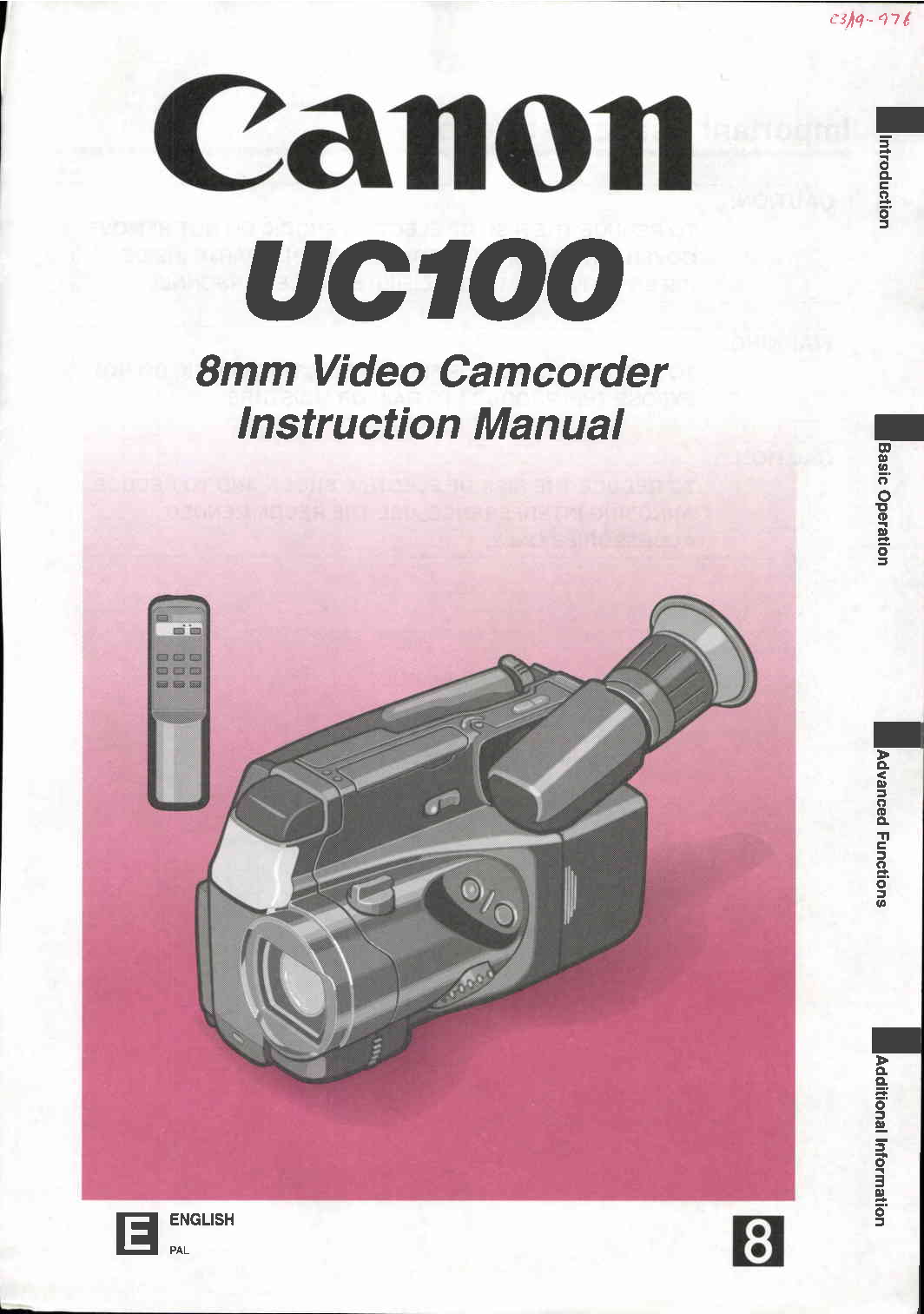 Canon UC 100 User Manual