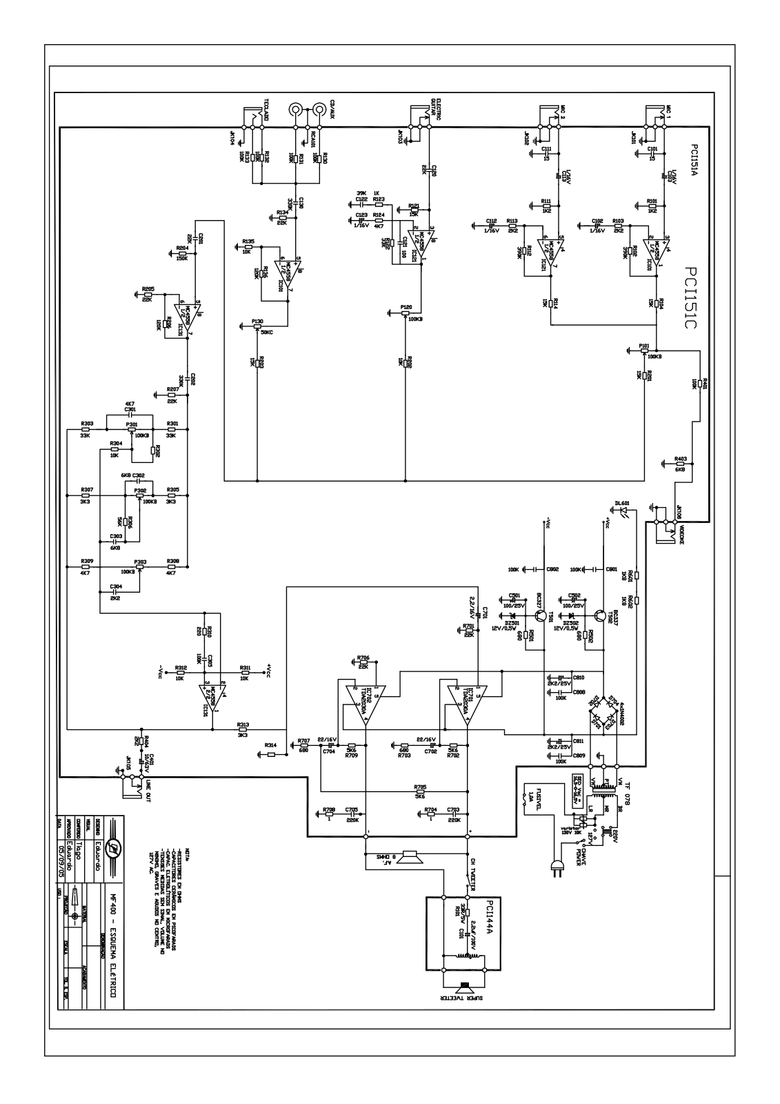 FRAHM MF 400 Schematic