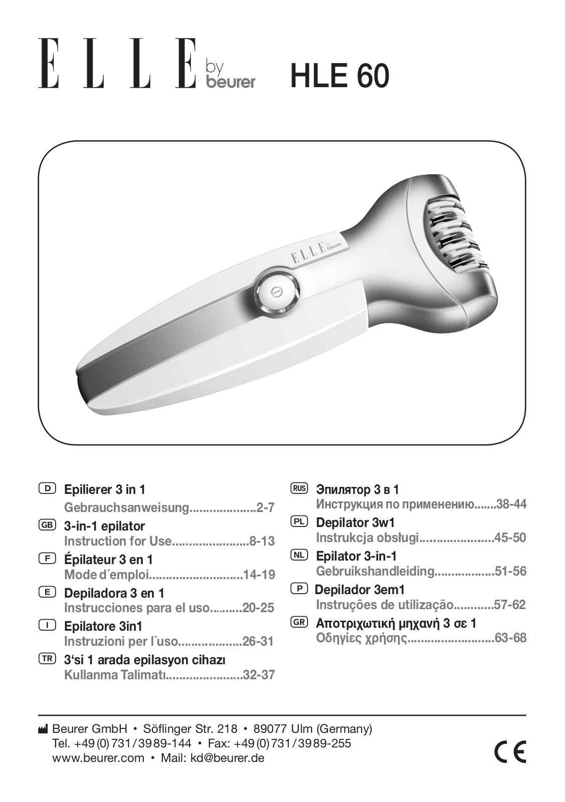 Beurer HLE 60 User Manual