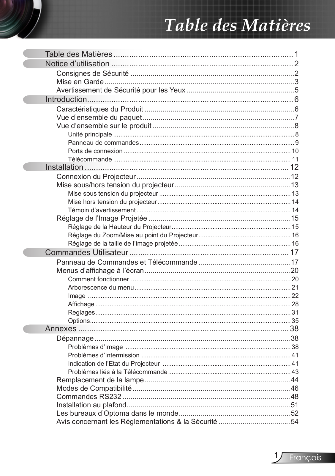 OPTOMA HD75 User Manual