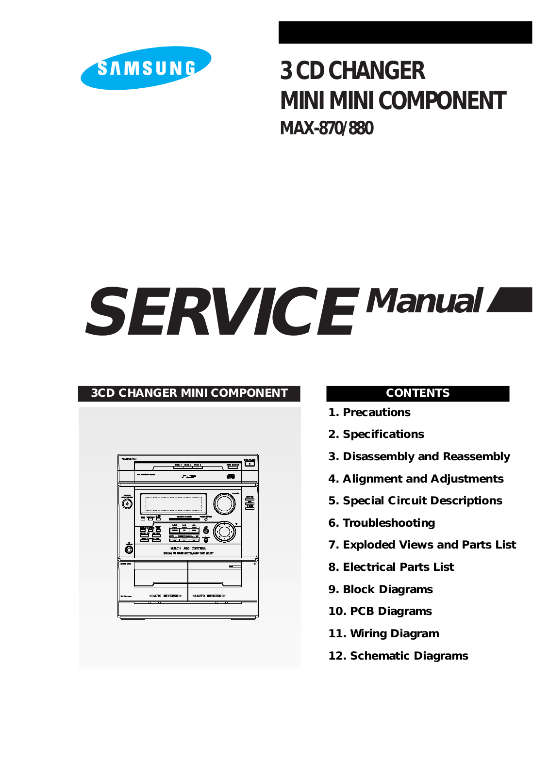 Samsung MAX-870, MAX-880 Schematic