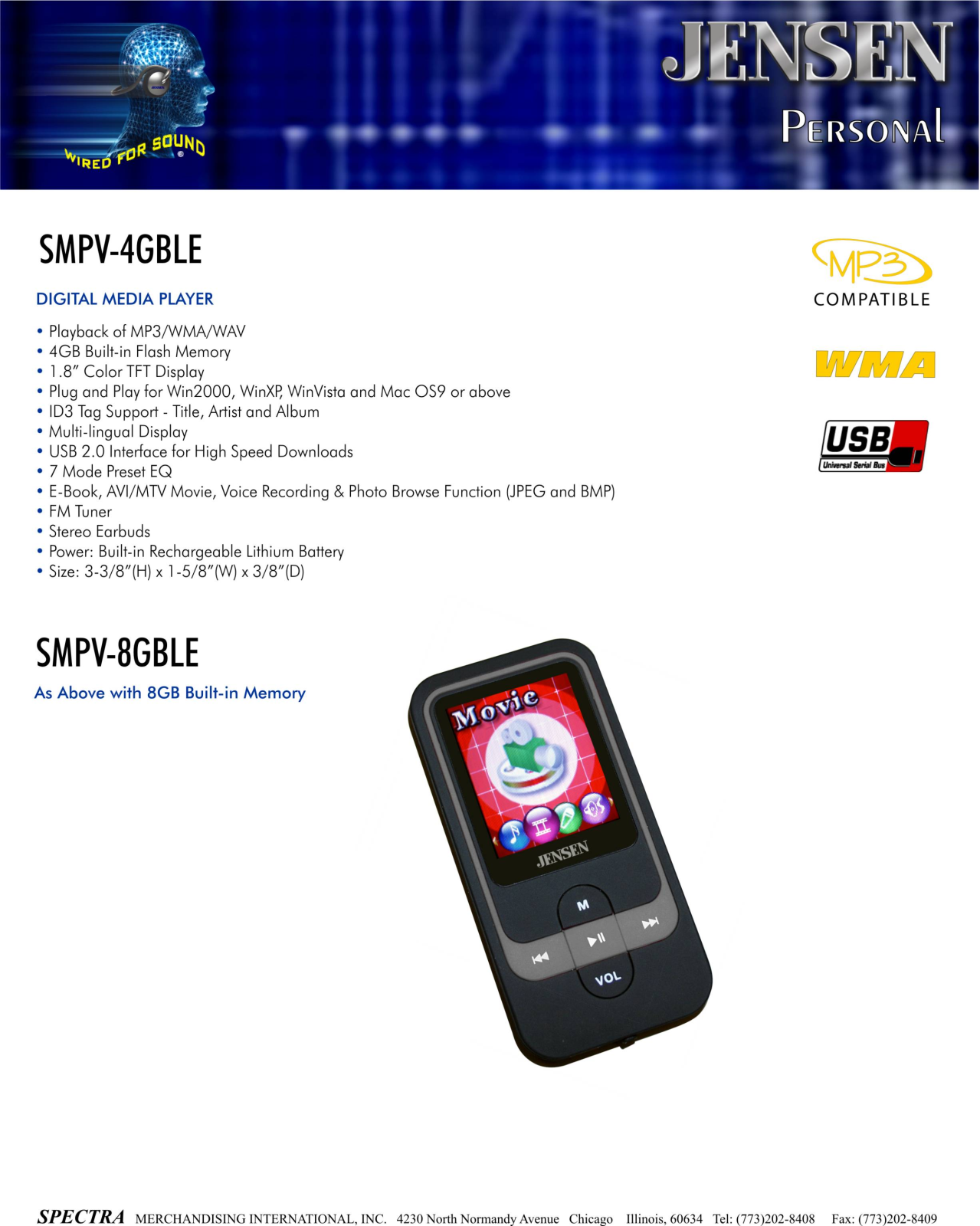 Jensen SMPV-XGBLE User Manual