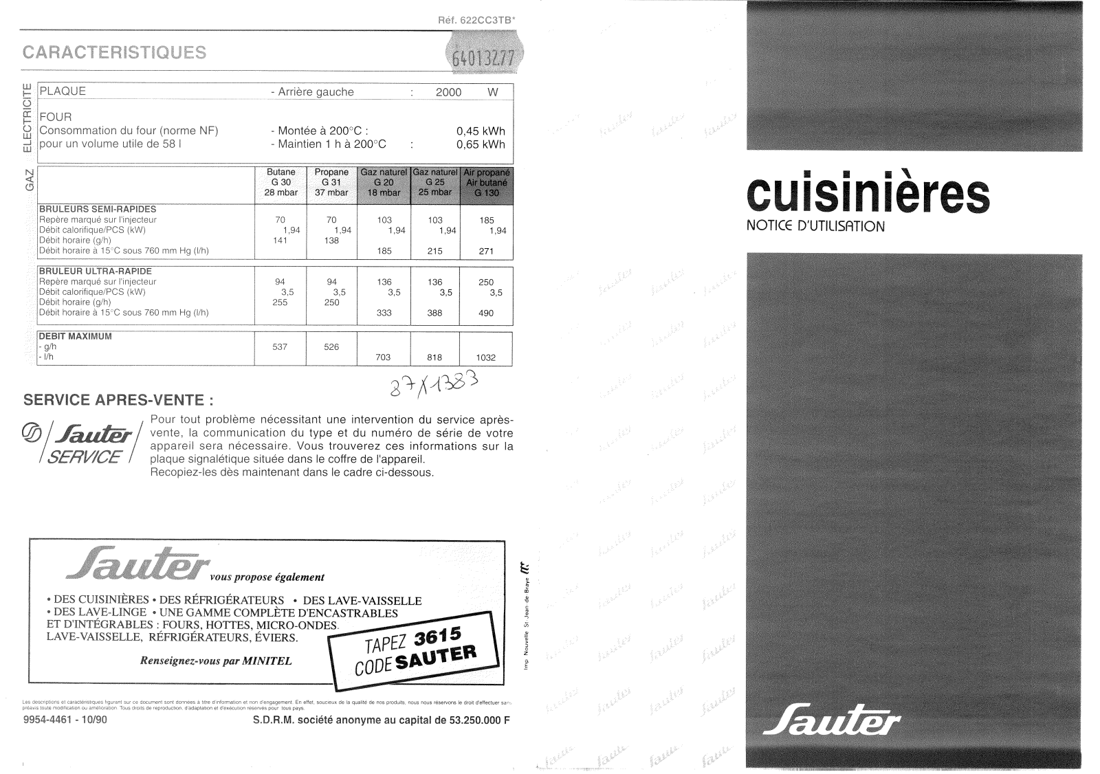 SAUTER 622CC3TB1, 622CC3TBN User Manual