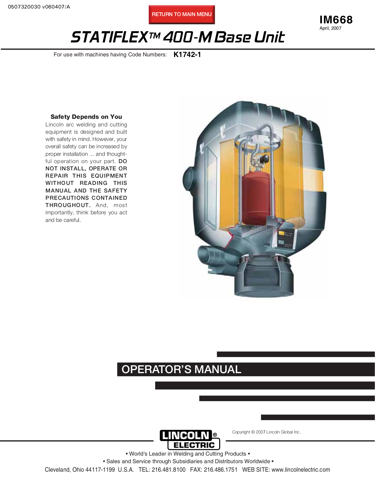 Lincoln Electric IM668 User Manual