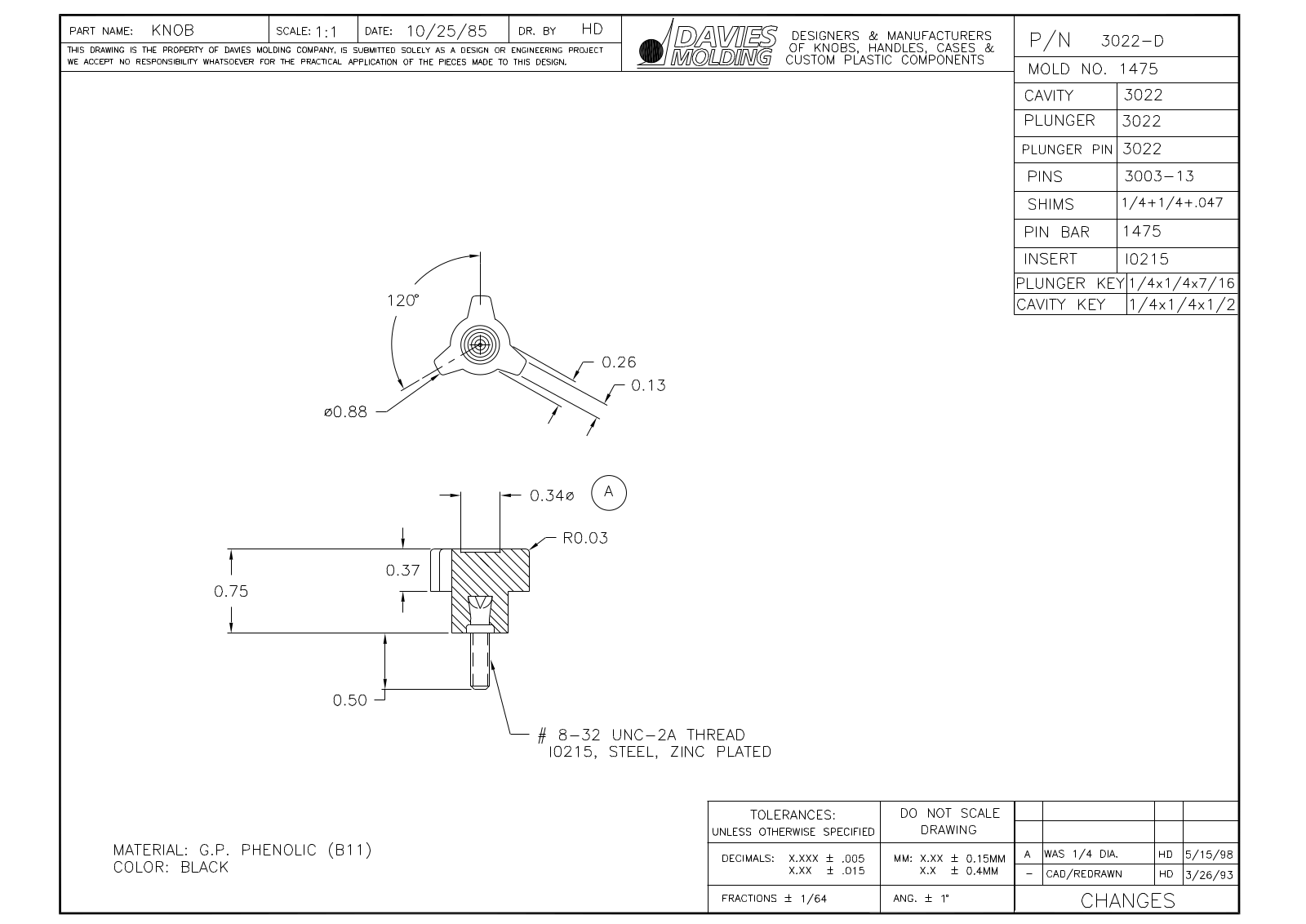 Davies Molding 3022-D Reference Drawing