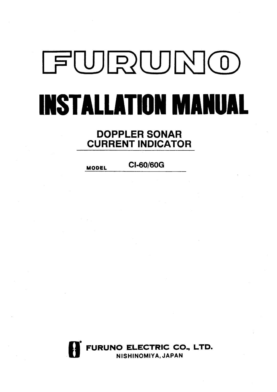 Furuno 60g, ci60 User Manual