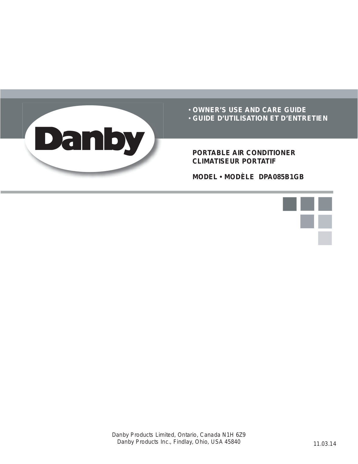 Danby DPA085B1GB User Manual
