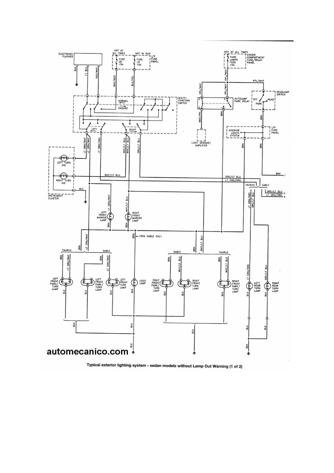 FORD Taurus 12-29 dtaur12 Diagram