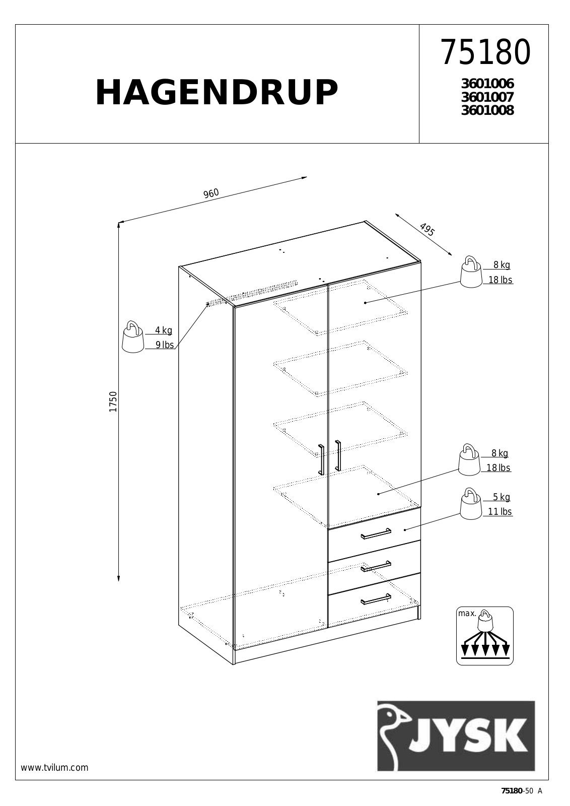 JYSK Hagendrup User Manual