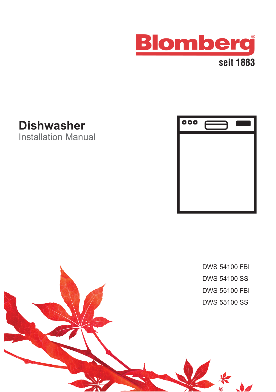 BLOMBERG DWS55100FBI Installation guide - ManualMachine.com