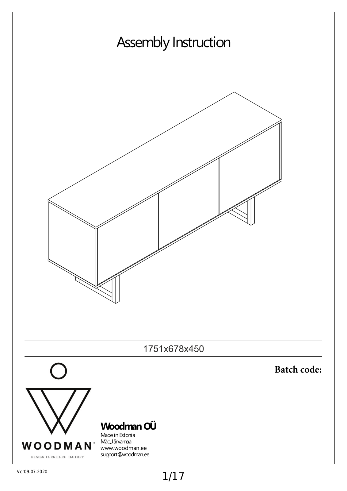 Woodman Malena Assembly instructions