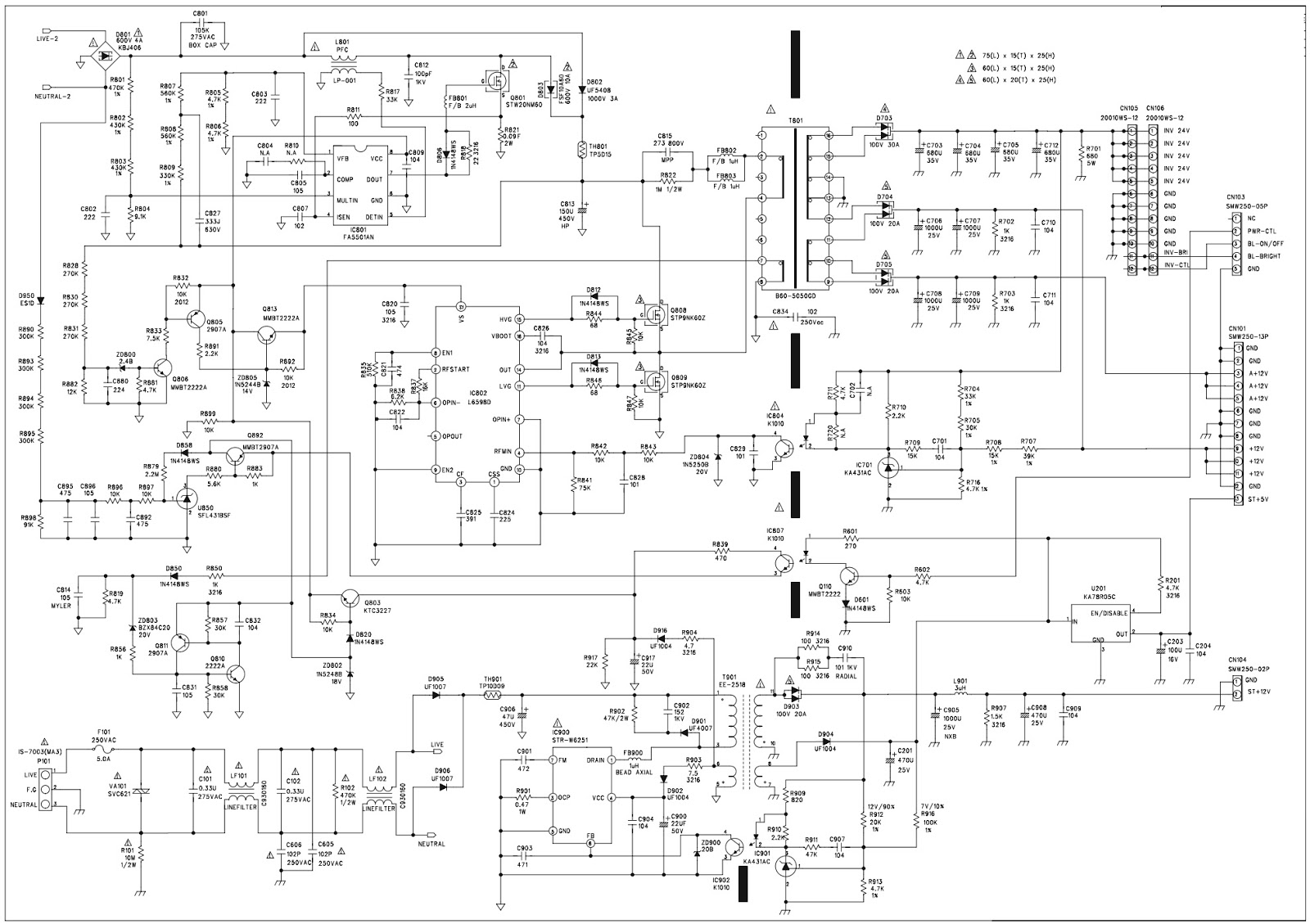 LG 26H1DC1 SMPS Schematic