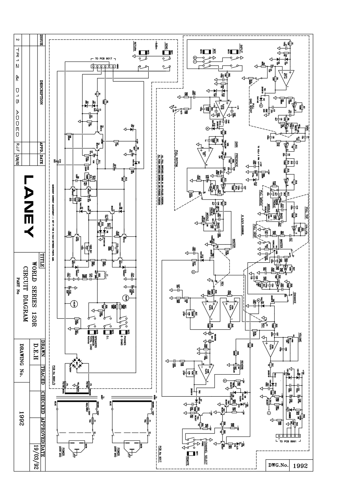 Laney WS120 Schematic