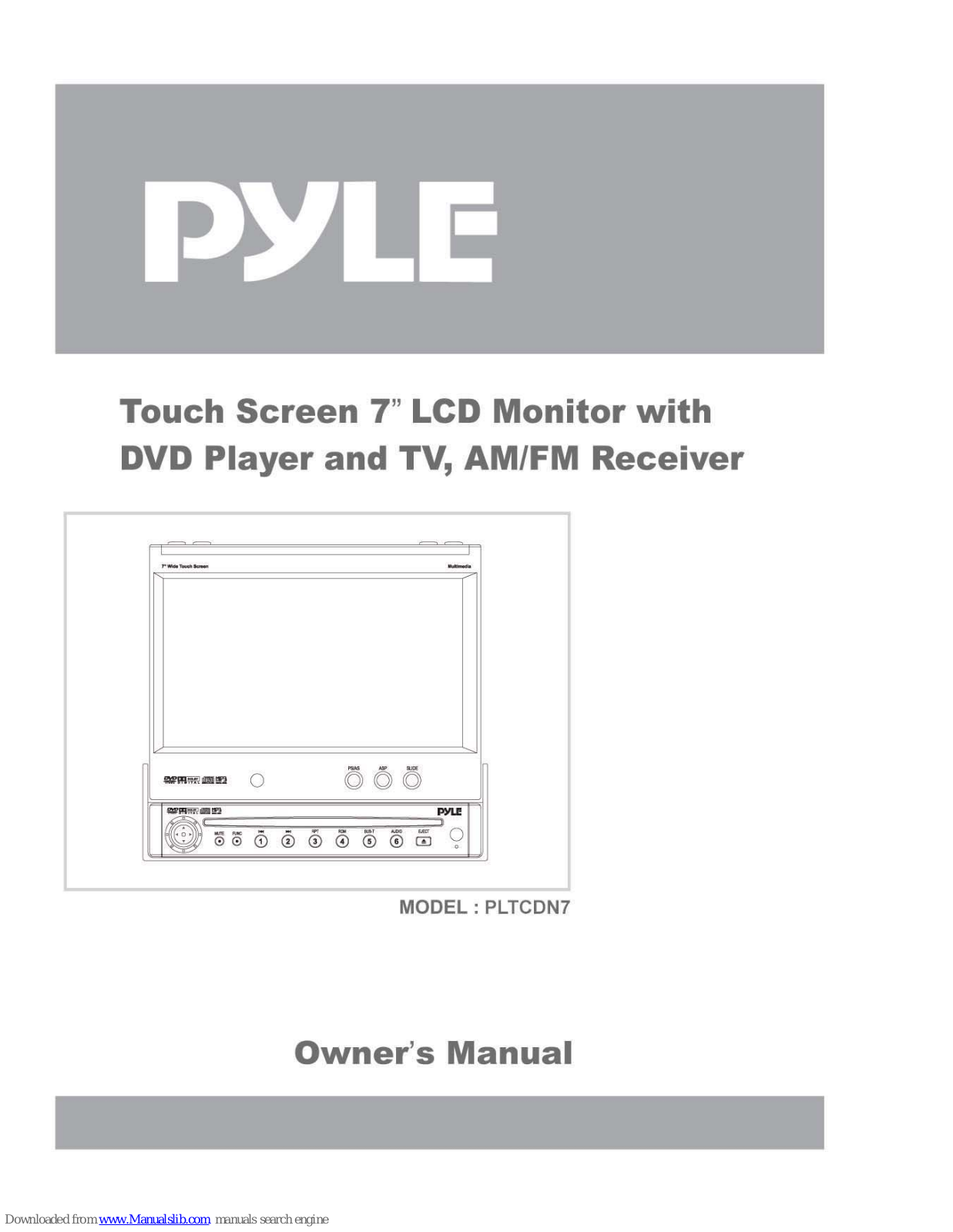 PYLE Audio PLTCDN7 Owner's Manual