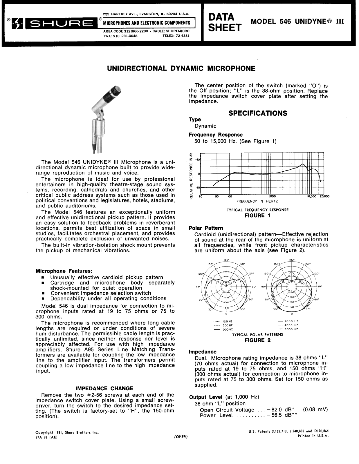 Shure 546 User Guide